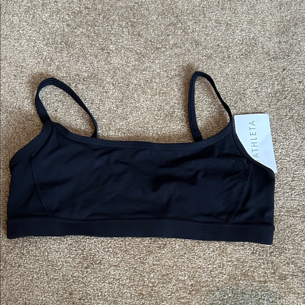 Athleta Black Slim-Strap Sports Bra